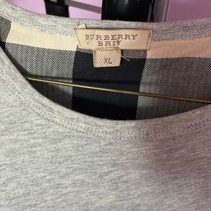 Men’s Burberry Brit Gray Long Sleeve Elbow Patch Shirt